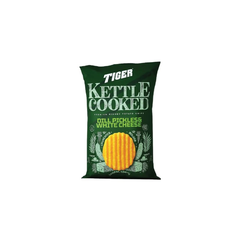 تايجر رقائق شيبسي مطبوخة بطعم جبنة بيضاء ومخلل-90جرام