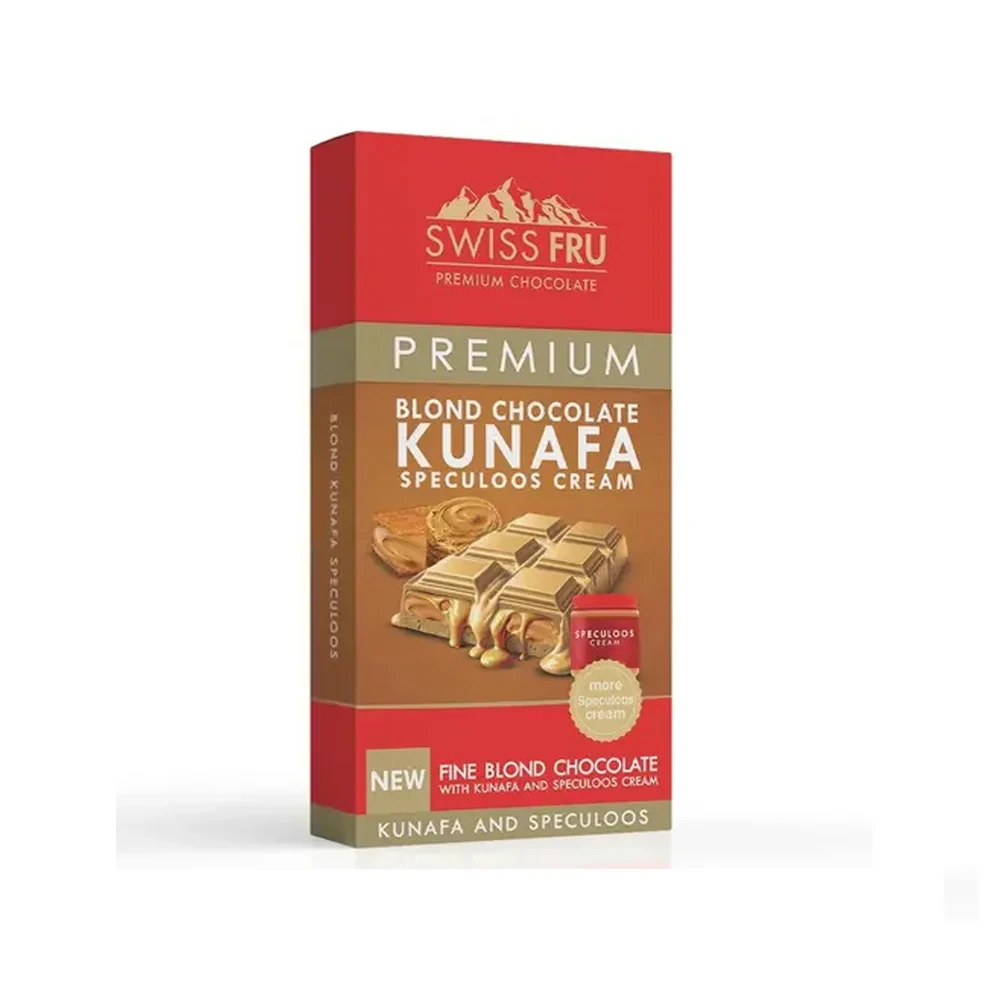 شوكولاتة swiss fru premium with kunafa specloos cream بالحليب  -100 جرام